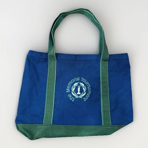 RARE Vintage 90s y2k Memorial Tournament Golf Canvas Boat Tote Bag Heavy Weight - Picture 1 of 10